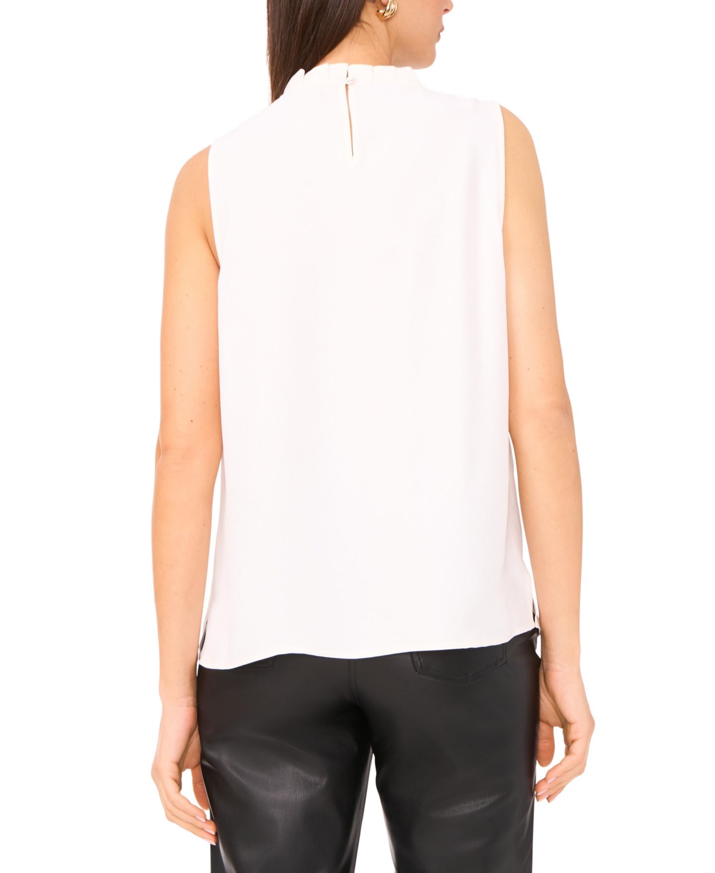 Женский топ Vince Camuto Fitted Mock Neck, цвет: Слоновая кость — фото 4
