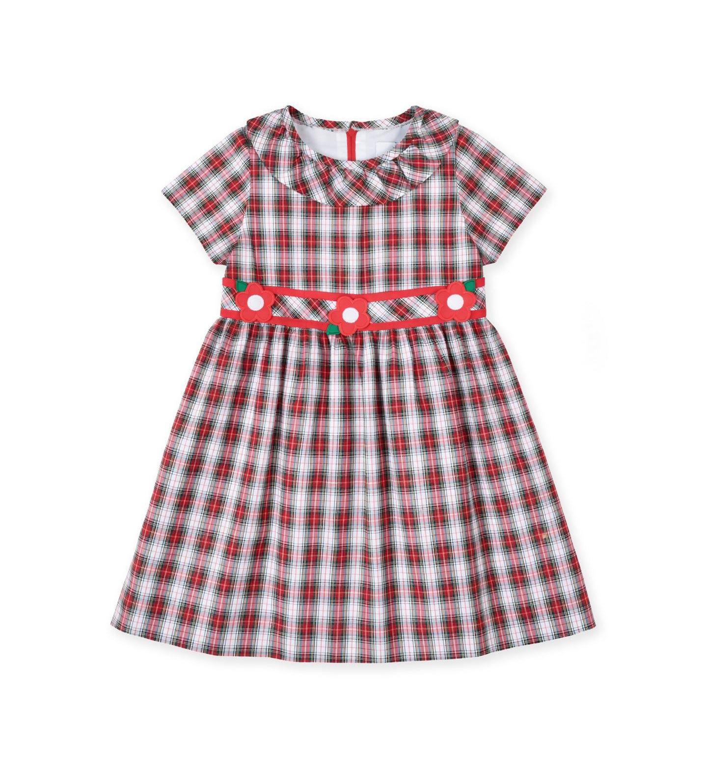 Платье Florence Eiseman Fit & Flare Short-Sleeve Knee-Length Dress для девочек-малышей, цвет: Белый разноцветный клетчатый — фото 1