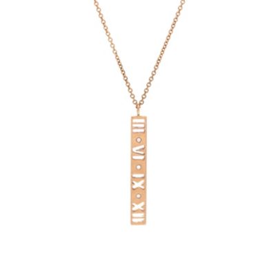Atlas Pierced Bar Drop Pendant Necklace
