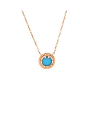 T Circle Pendant Necklace