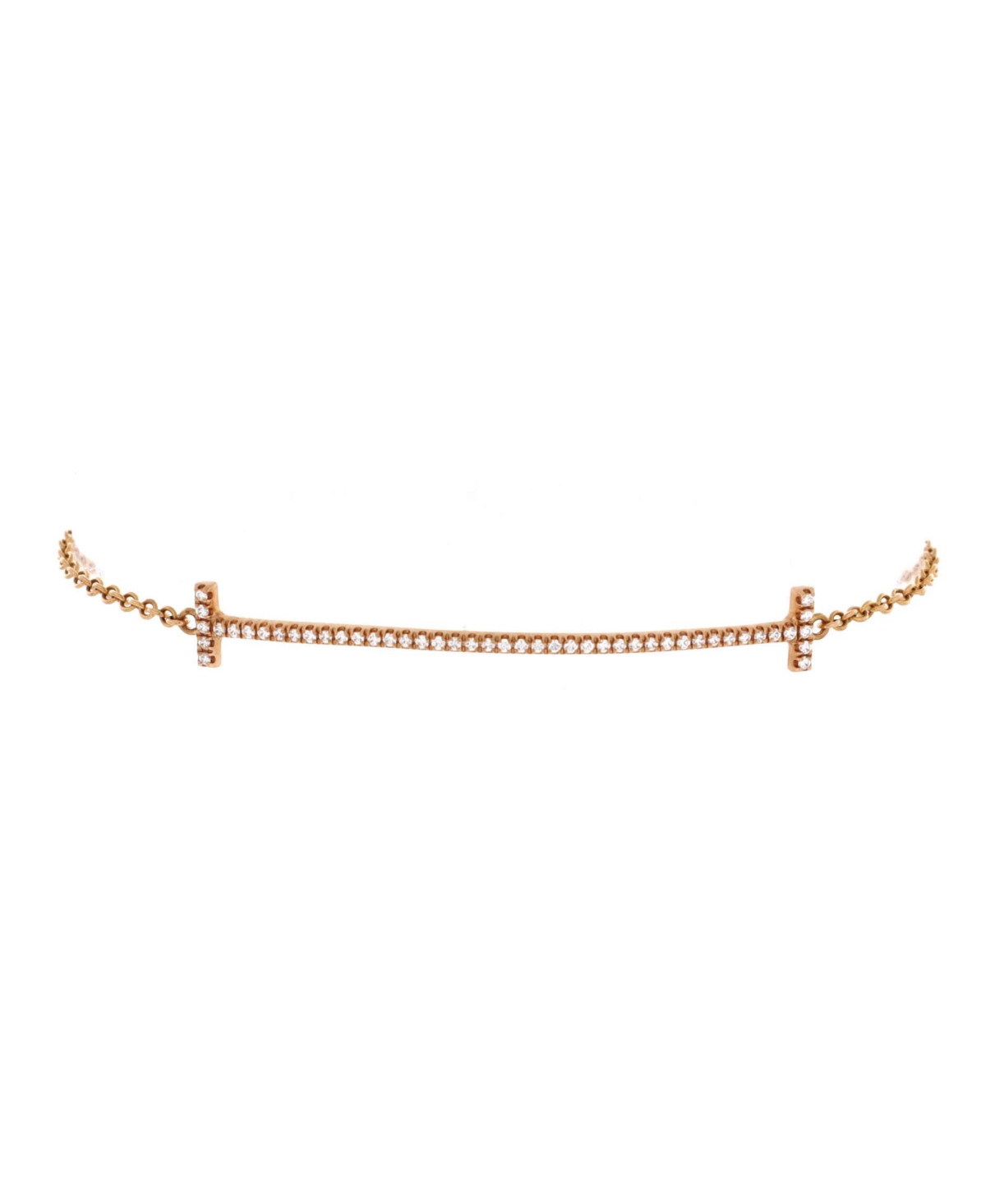 Pre-Owned Tiffany & Co T Smile Chain Bracelet
