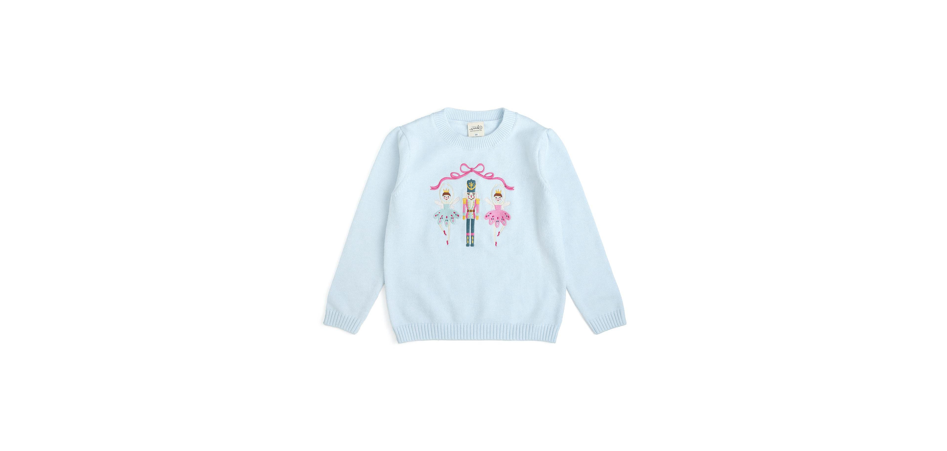 Sweet Wink Girls' 4-16 Nutcracker Embroidered Christmas Sweater
