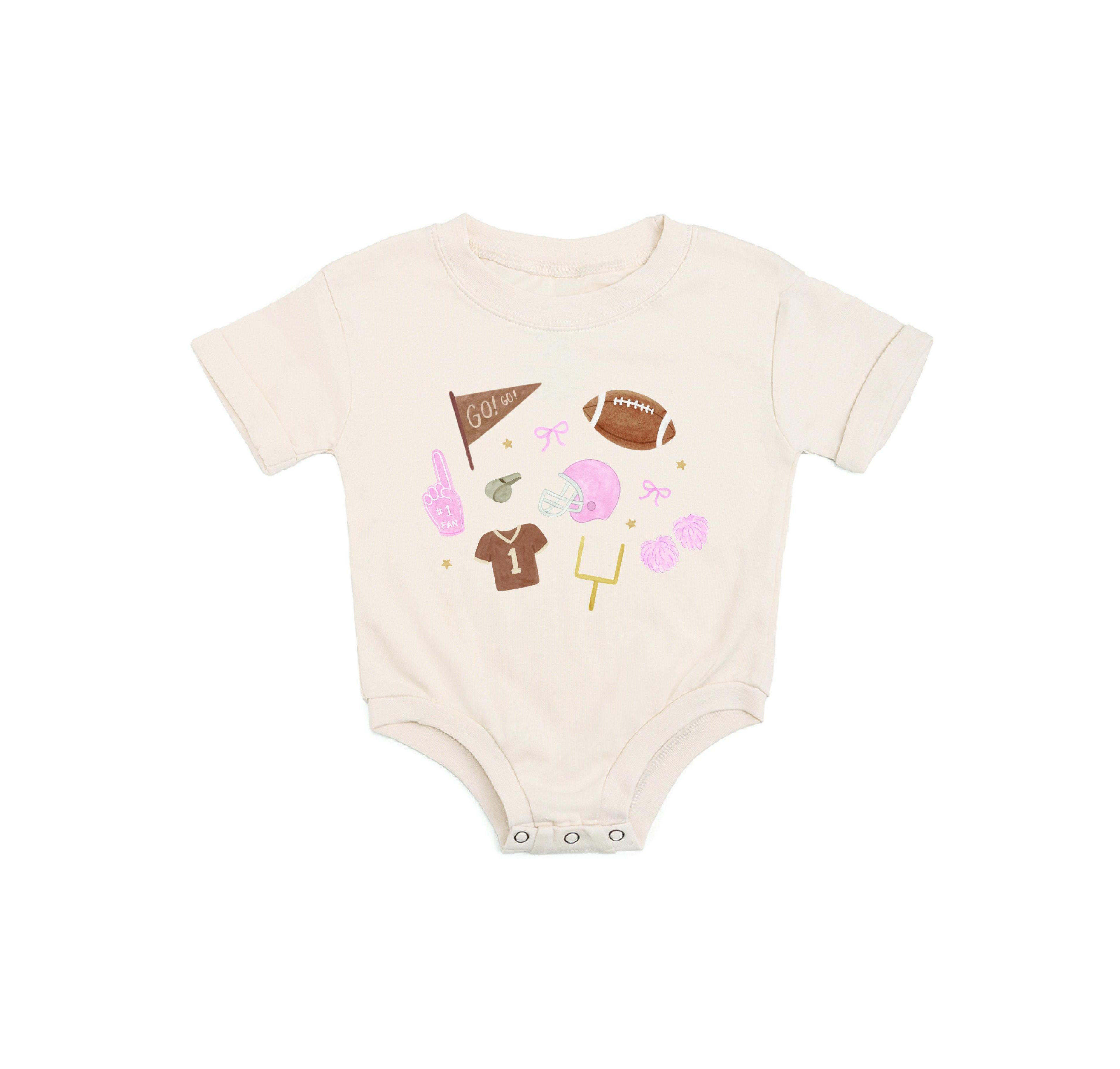 Sweet Wink Baby Girls' Game Day Icon Short-Sleeve Romper