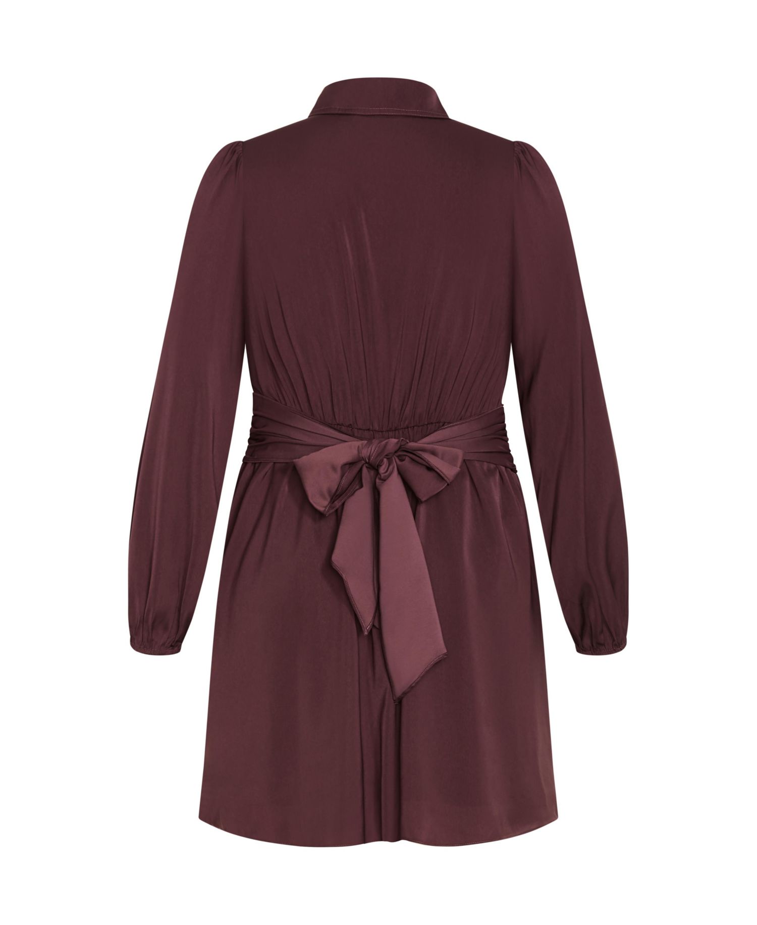 Plus Size Lianna Long Sleeve Midi Shirt Dress