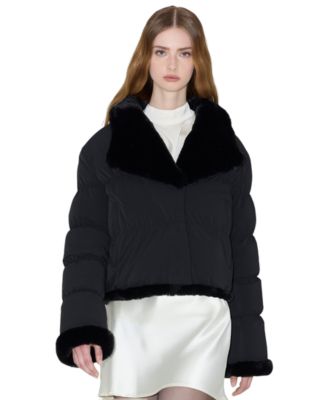 Women's Adair Reversible Faux Fur Trim Puffer Jacket