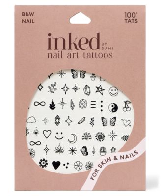 B&W Nail Art Tattoos