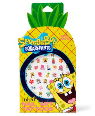 SpongeBob Pineapple Nail Art Tattoos