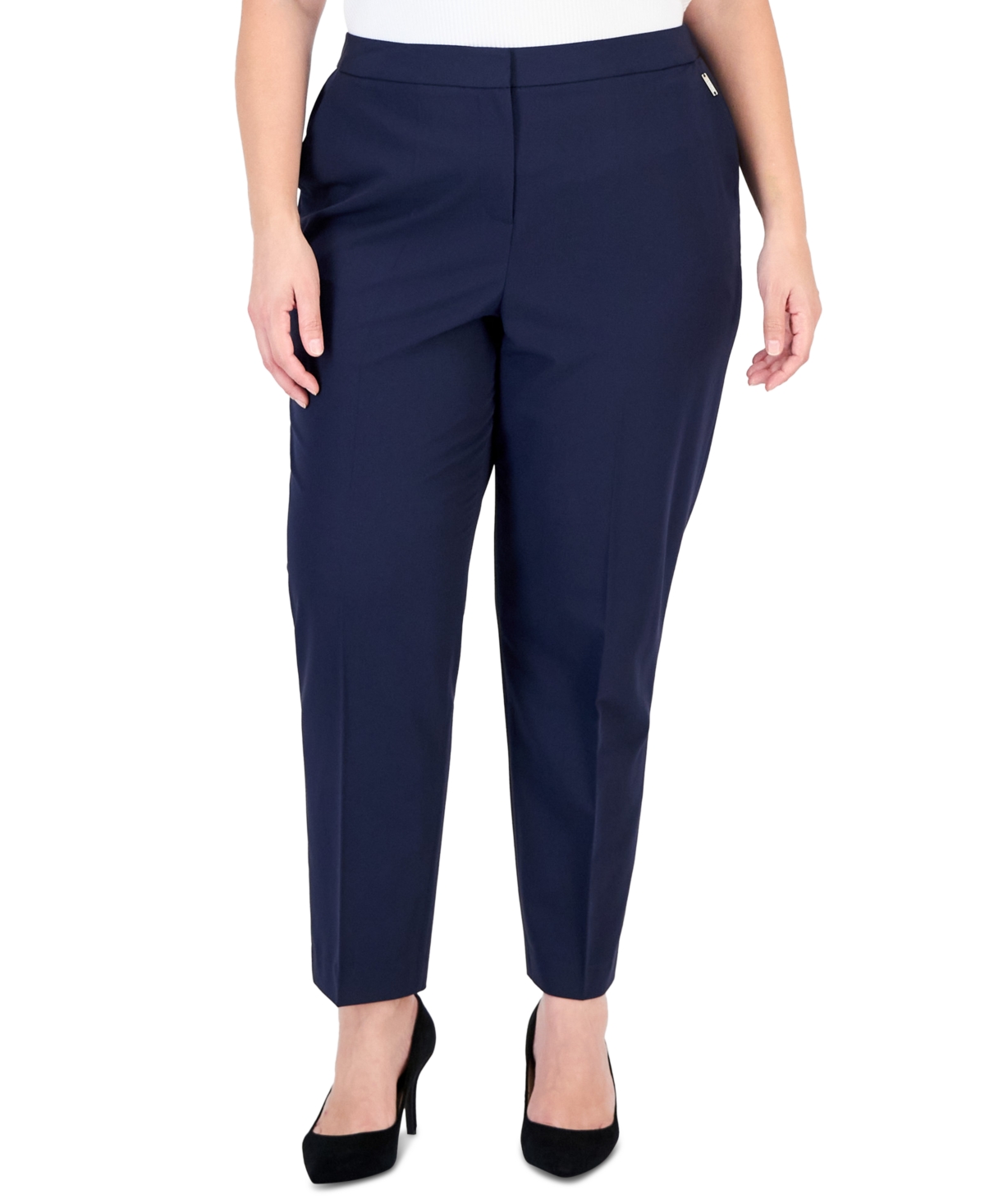 Tahari Plus Classic Pant Straight-Leg Mid-Rise Pants