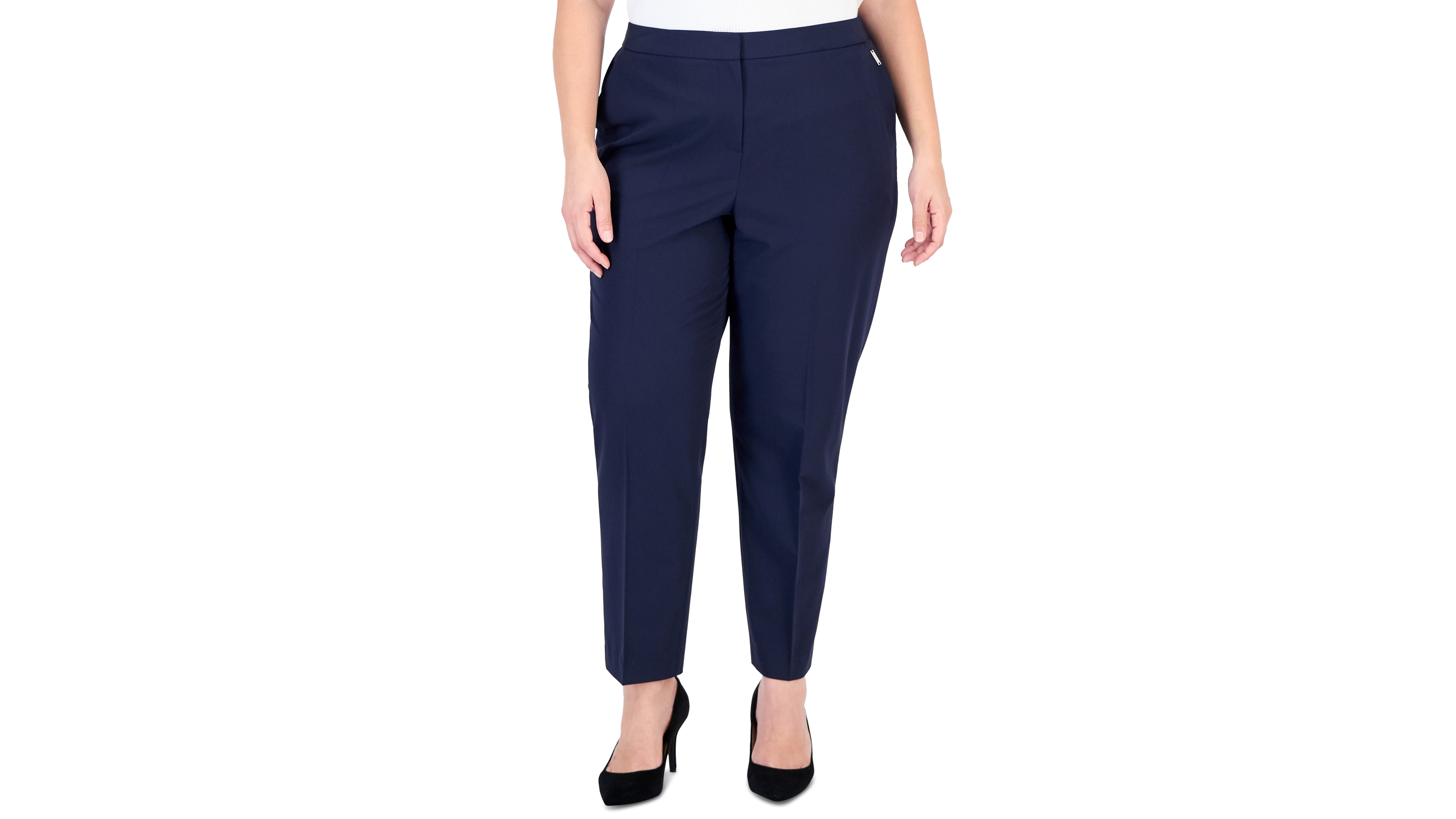 Tahari Plus Classic Pant Straight-Leg Mid-Rise Pants