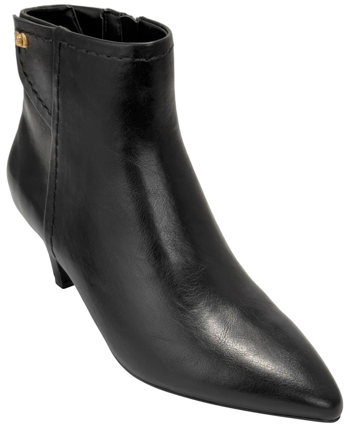 Женские ботинки Aerosoles Laurie Kitten-Heel Pointed-Toe Dress Booties, цвет: Чёрная искусственная кожа — фото 1