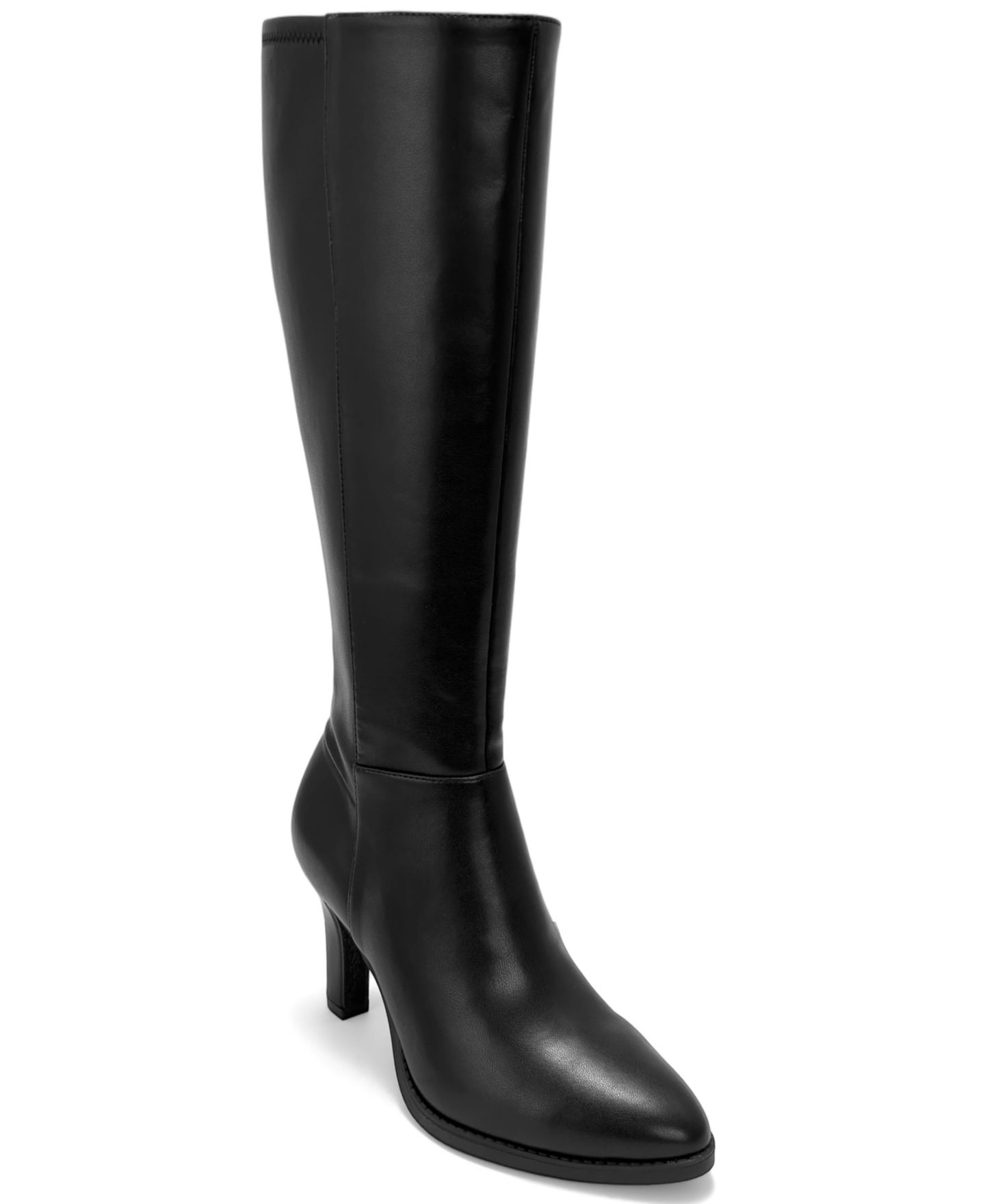 Женские ботинки Aerosoles Lynx Zipper Tall Dress Boots, цвет: Чёрная искусственная кожа — фото 1