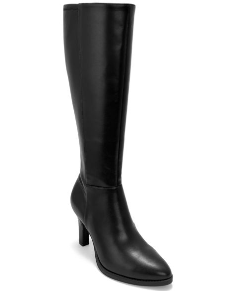 Женские ботинки Aerosoles Lynx Zipper Tall Dress Boots, цвет: Чёрная искусственная кожа