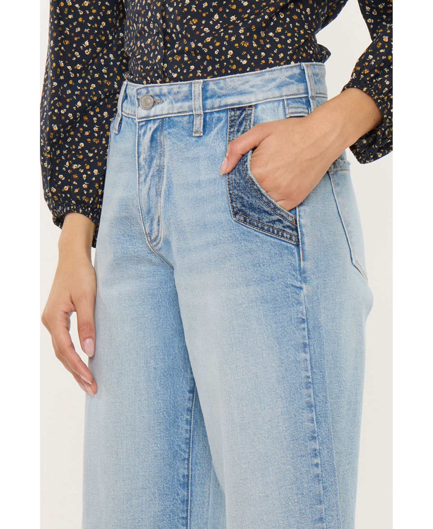 Women's Lorinne High Rise Cropped Wide Leg Jeans