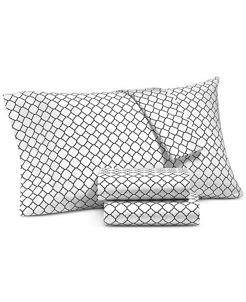 Charter Club Printed Geo Queen 4-pc Sheet Set, 500 Thread ...