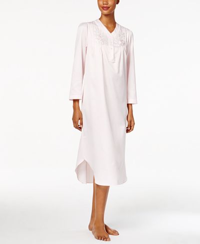 Miss Elaine Embroidery-Trimmed Nightgown