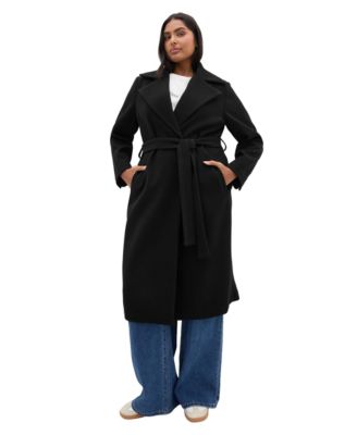 Plus Size Riley Row Belted Longline Coat
