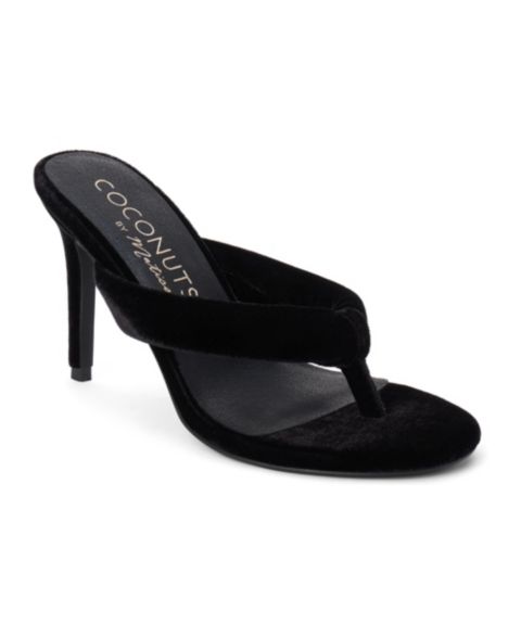 Женские сандалии Coconuts by Matisse Stiletto Velvet Calvin, цвет: Чёрный бархатный