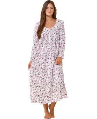 Women's Long-Sleeve Sweetheart Nightgown