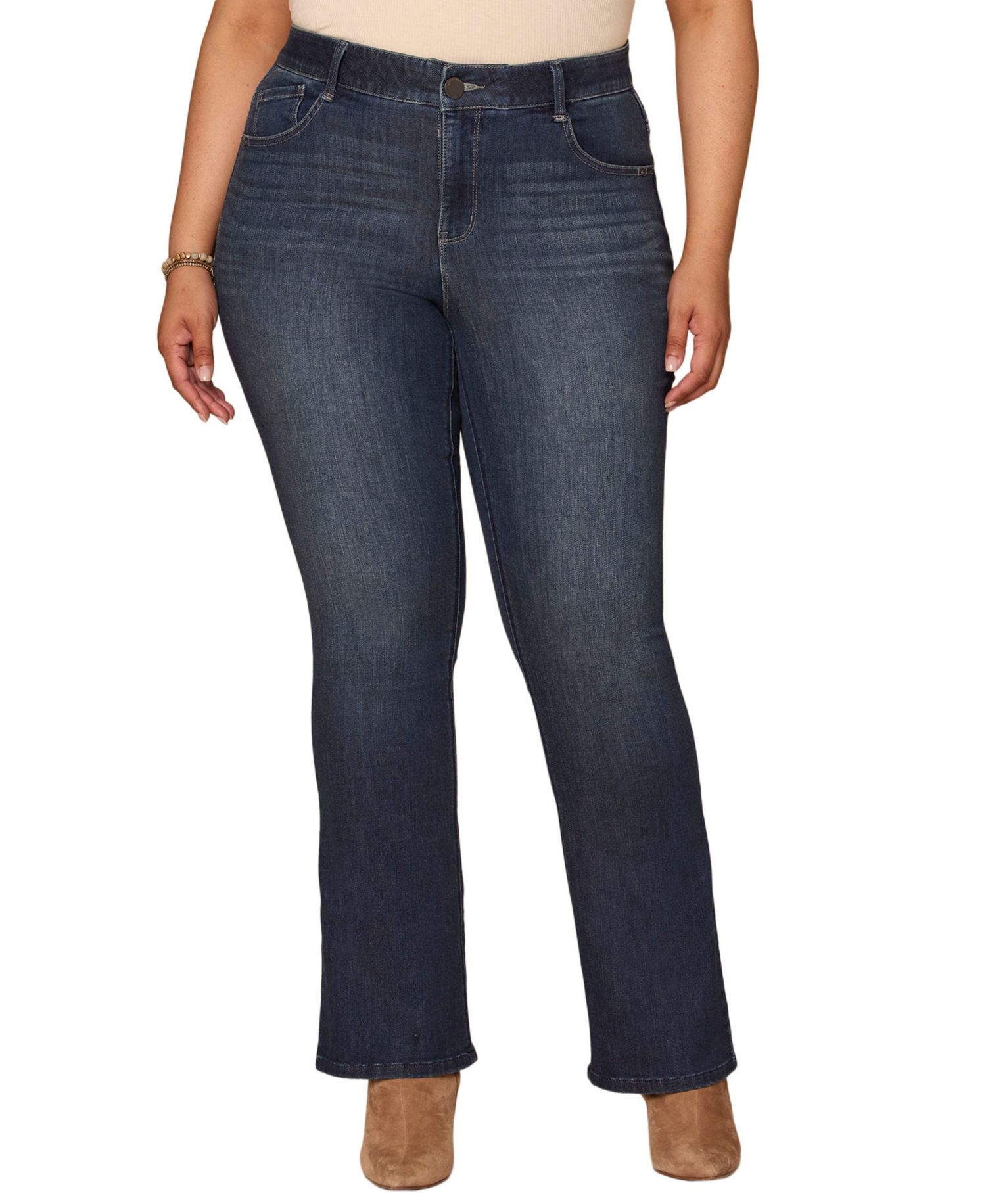 Plus Size AbSolution High-Waisted Bootcut Jeans