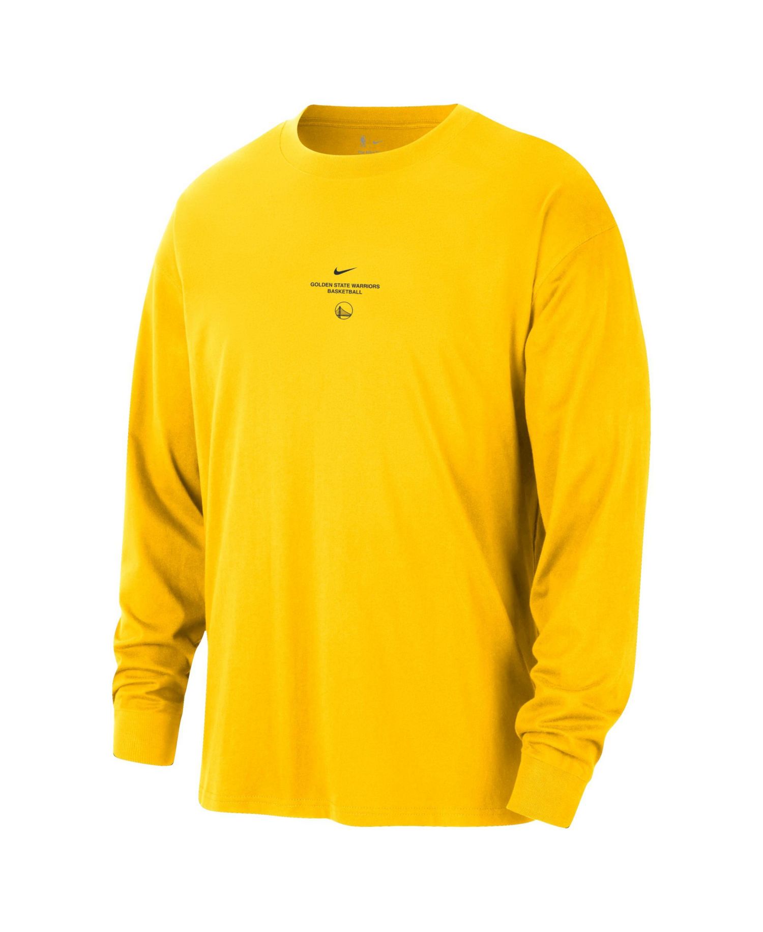 Men's Yellow Golden State Warriors 2026 Standard Issue Pre-Game Performance Long Sleeve T-Shirt