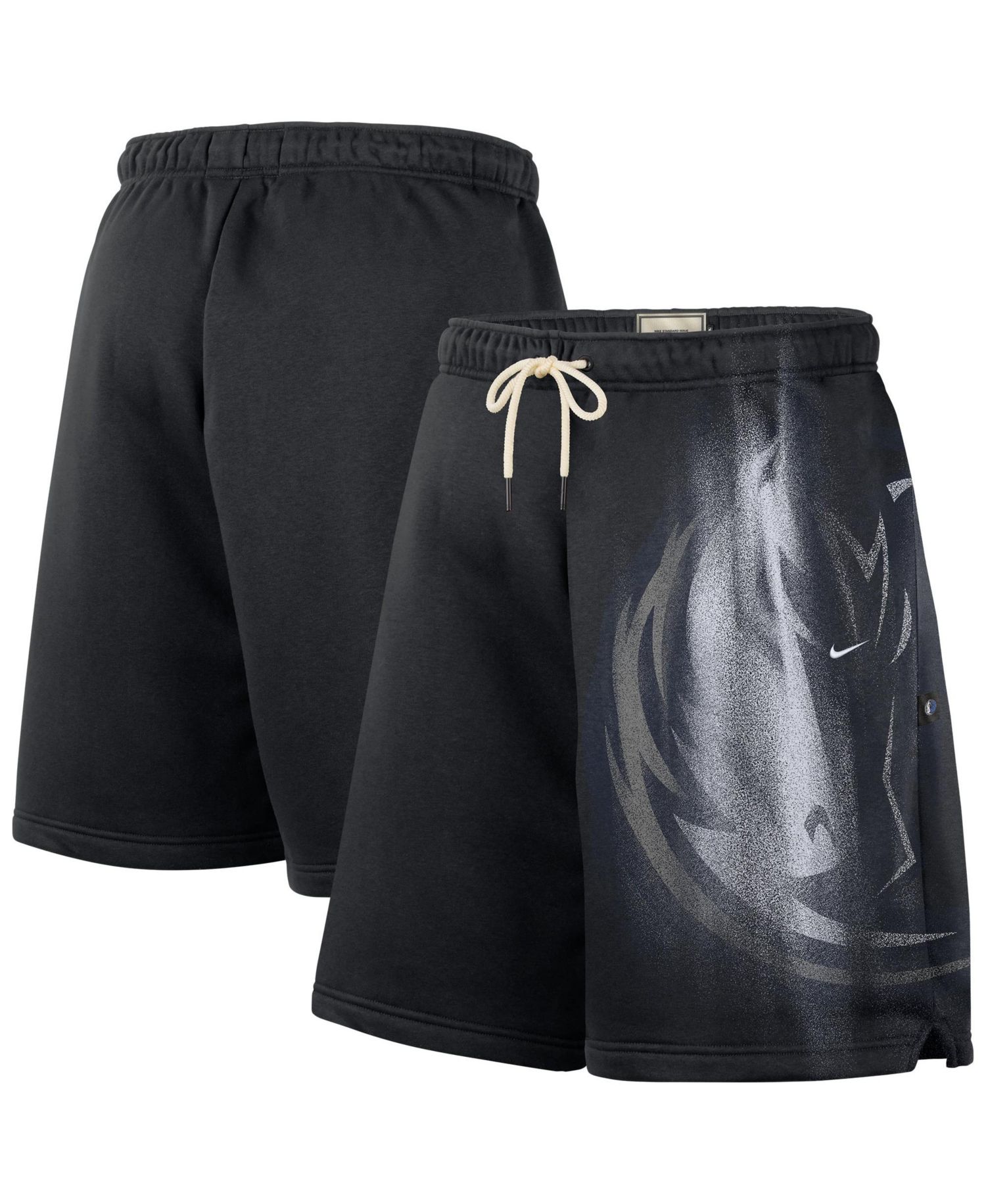 Men's Black Dallas Mavericks 2026 Standard Issue Practice Icon Fleece Shorts