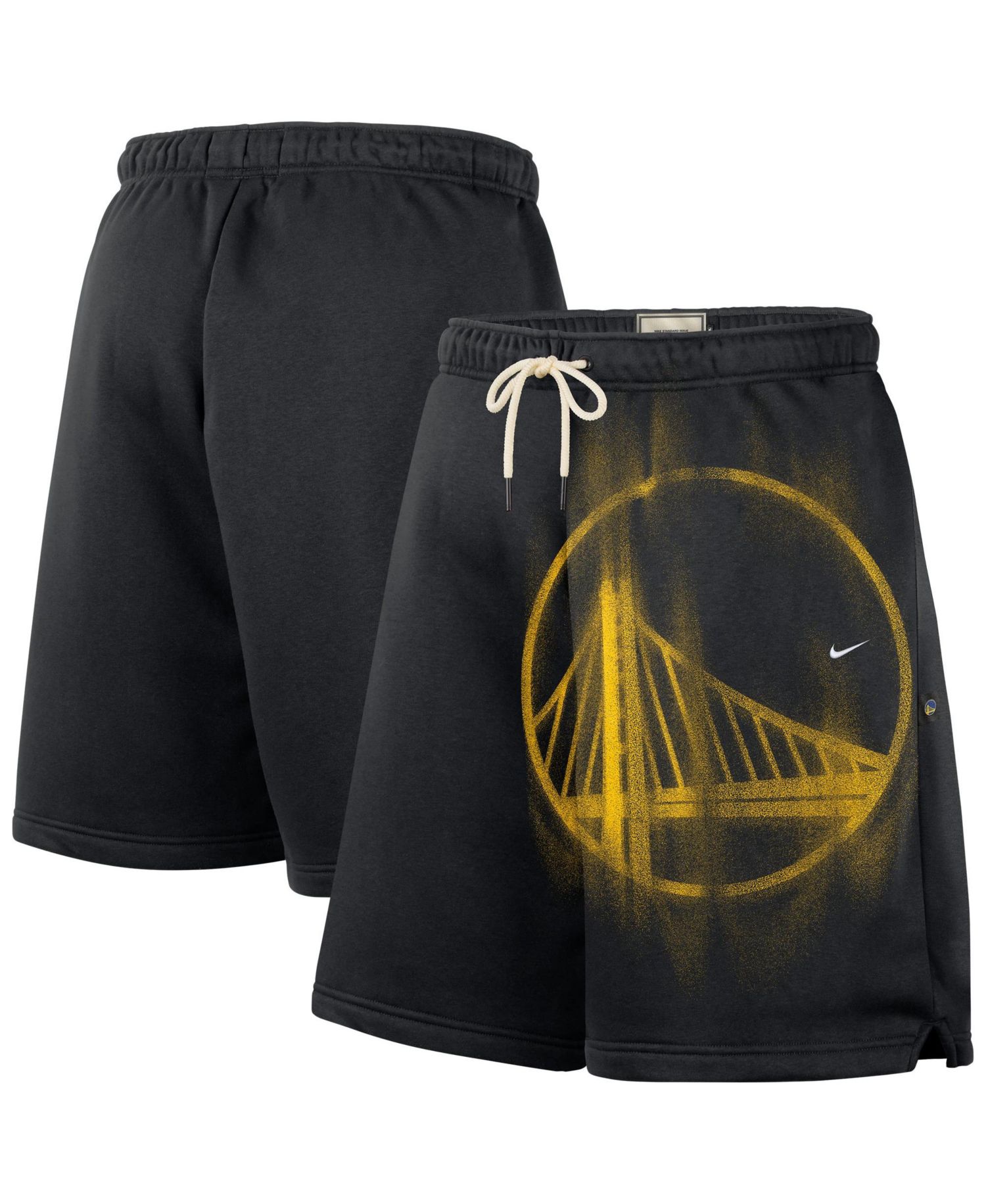Men's Black Golden State Warriors 2026 Standard Issue Practice Icon Fleece Shorts
