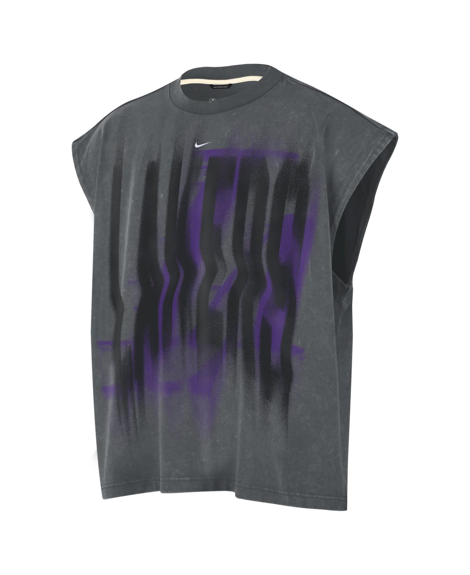 Men's Charcoal Los Angeles Lakers 2026 Standard Issue Pre-Game Sleeveless Top