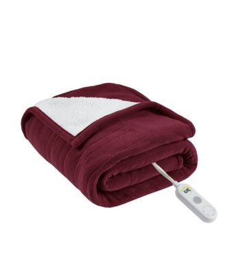 Electric Reversible Fleece to Sherpa Throw