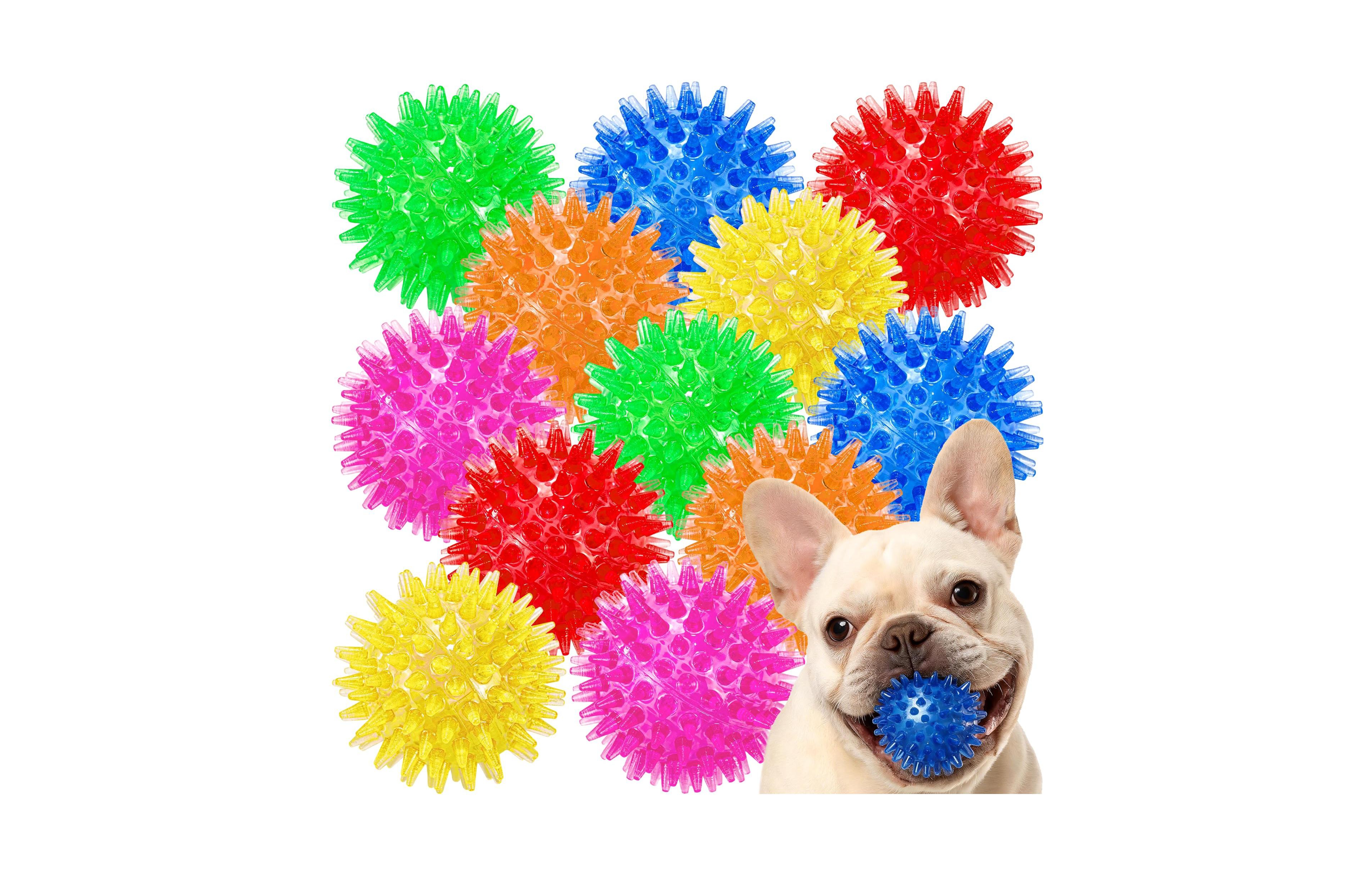 Magicorange 12 Pack Squeaky Spiky Dog Balls For Small Medium Dogs