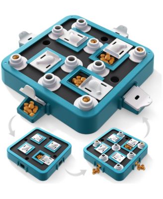 Large Adjustable Level Dog Puzzle Toy For Treat Feeding Brain Game