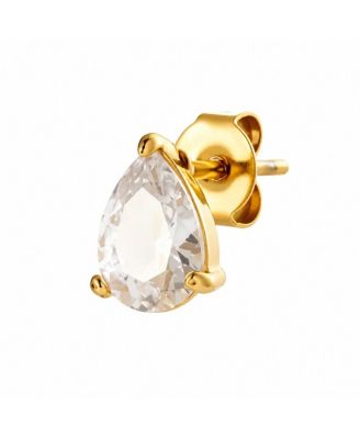 Women's Cubic Zirconia Gold-Tone Pear-Cut Stud Earrings