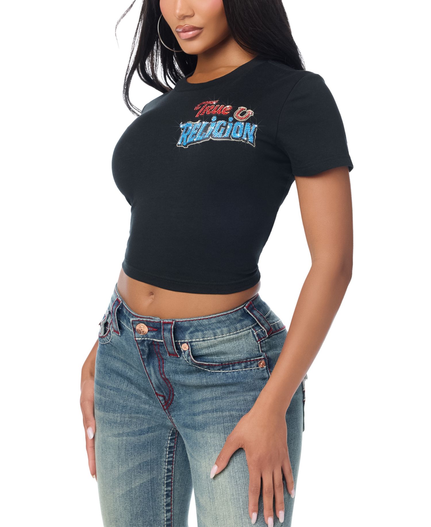 Women's Baby Graphic Crop Y2K T-Shirt