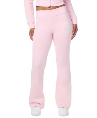Women's Raw Edge Big T Pull-On Cotton-Blend Bootcut Pants