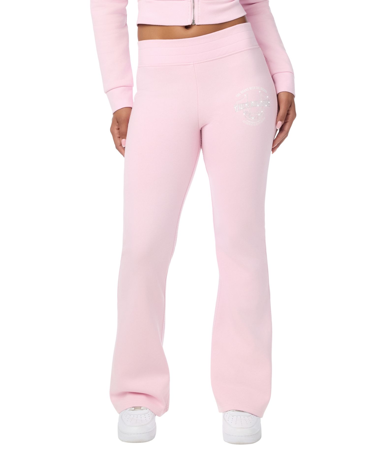 Women's Raw Edge Big T Pull-On Cotton-Blend Bootcut Pants