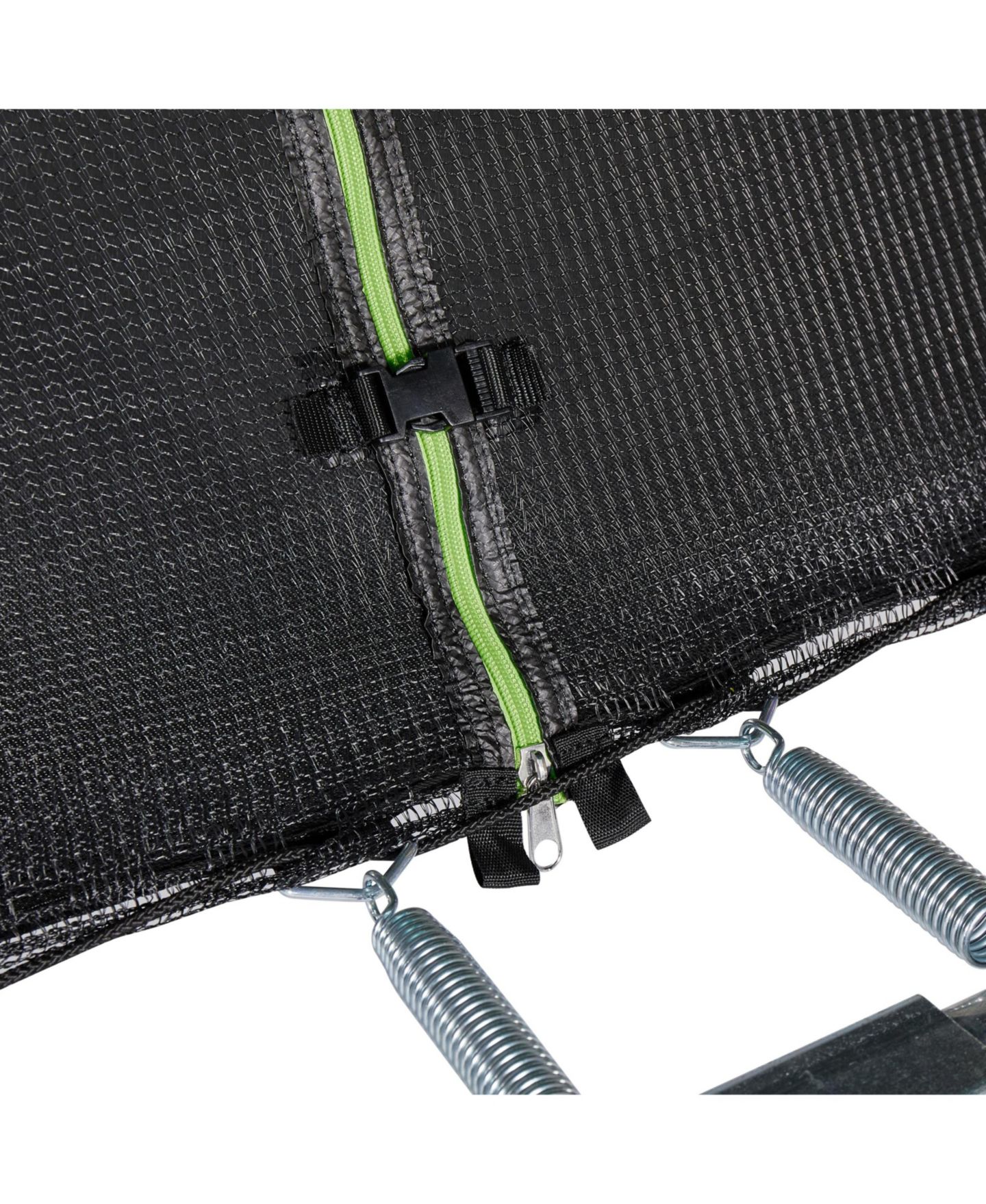 Детская игрушка JumpKing 15ft Heavy-Duty Trampoline with Basketball Hoop and Safety Enclosure, 800 lb Static Weight Capacity, Ages 6+, цвет: Чёрный / Лаймовый зелёный — фото 6