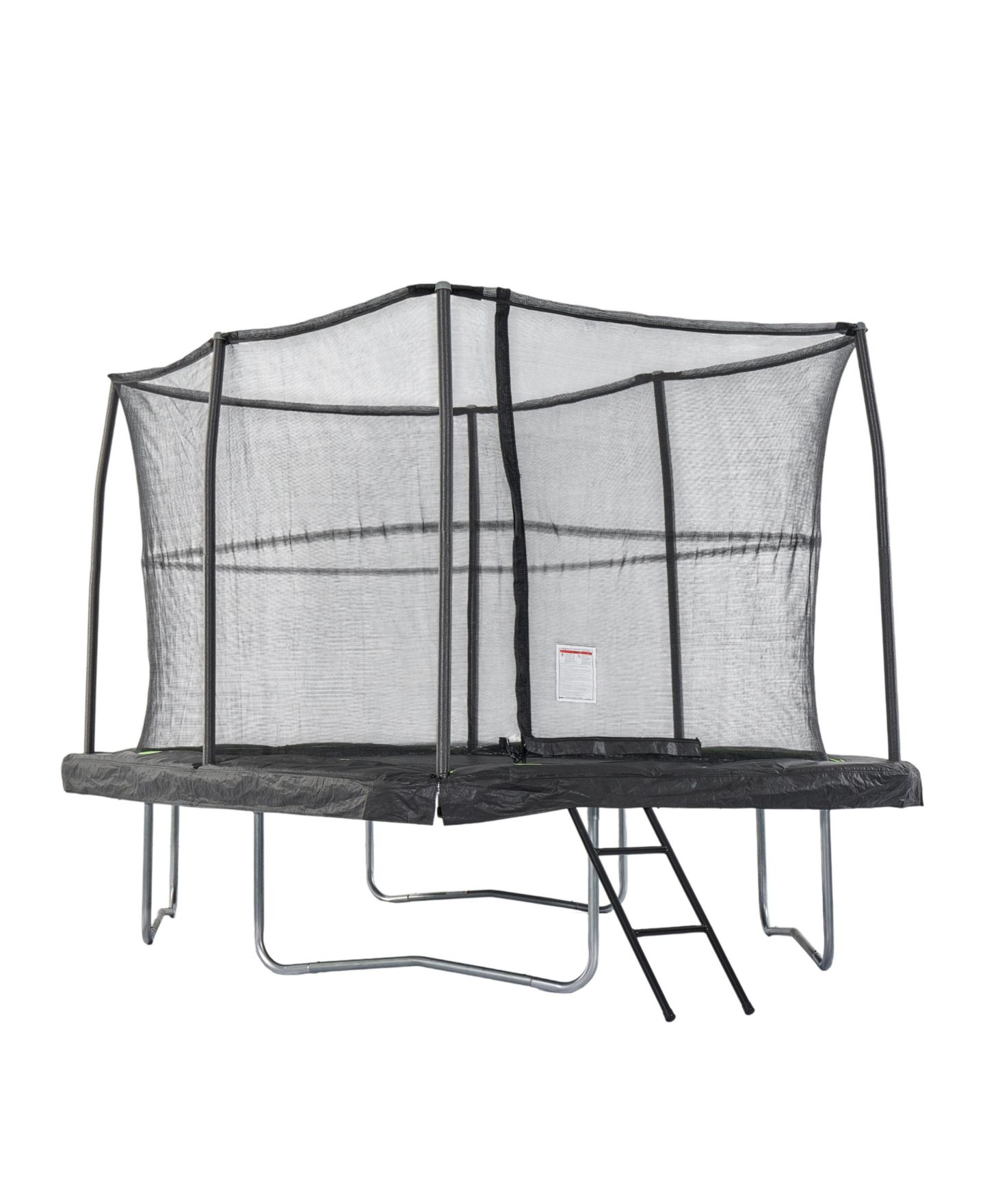 Детская игрушка JumpKing 7ft x 10ft Rectangular Trampoline with Patented Safety Enclosure, Ages 6+, цвет: Чёрный / Лаймовый зелёный — фото 1