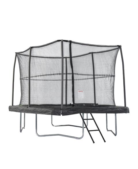 Детская игрушка JumpKing 7ft x 10ft Rectangular Trampoline with Patented Safety Enclosure, Ages 6+, цвет: Чёрный / Лаймовый зелёный