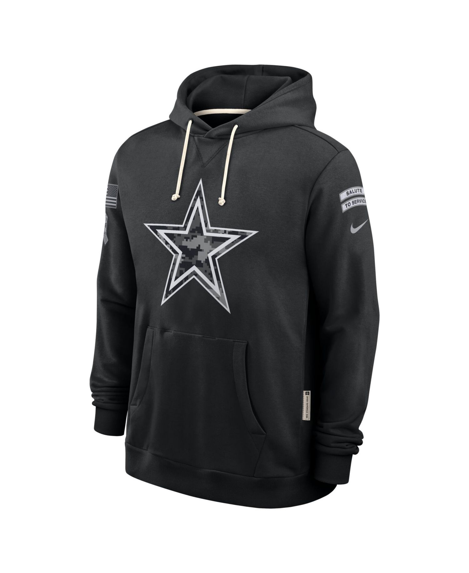 Men's Black Dallas Cowboys 2026 Salute to Service Sideline Pullover Hoodie