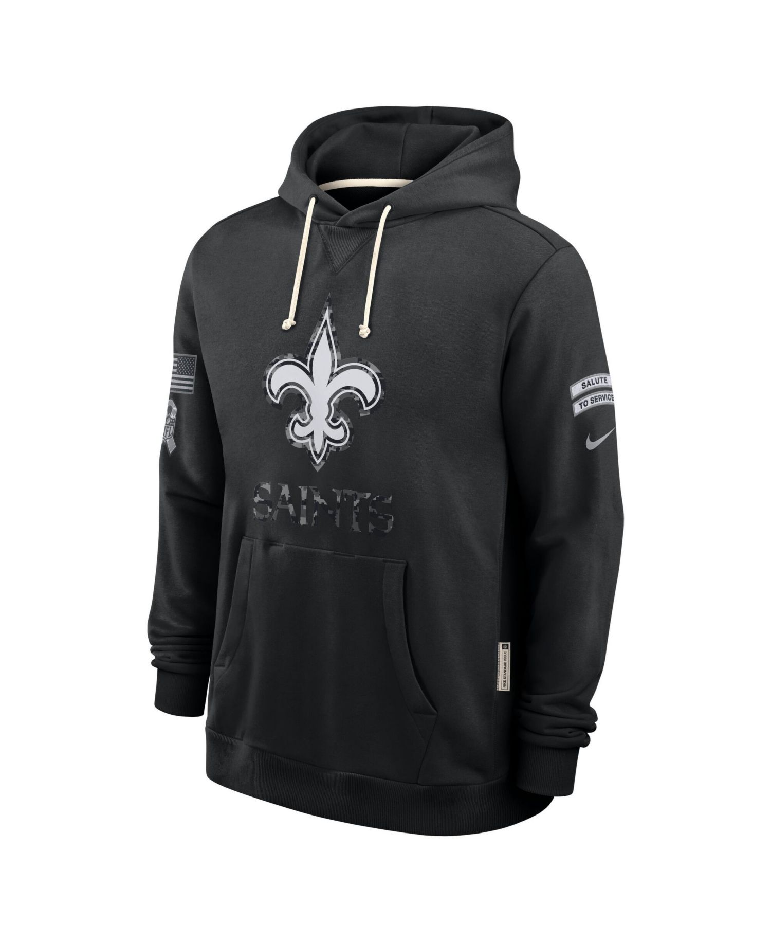 Men's Black New Orleans Saints 2026 Salute to Service Sideline Pullover Hoodie