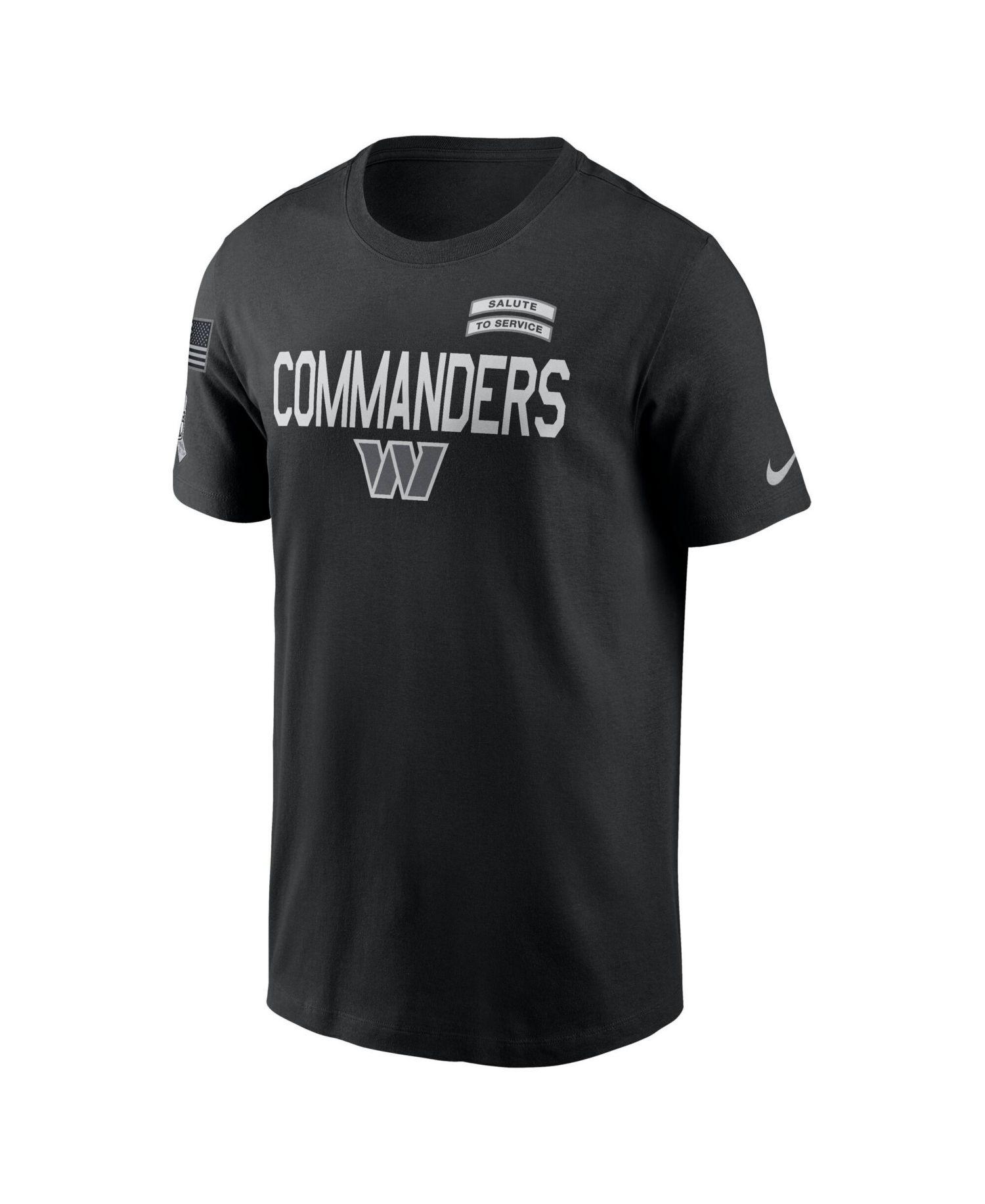Men's Black Washington Commanders 2026 Salute to Service Sideline Dri-FIT T-Shirt