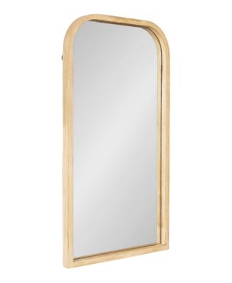 Occonor Wood Arch Transitional Arched Bathroom Mirror for Over Sink, Geometric Shape, Easy to Hang, Living Room Wall Decor