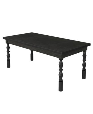 Rectangular Kitchen Table with Carved Legs for Family Dining Room