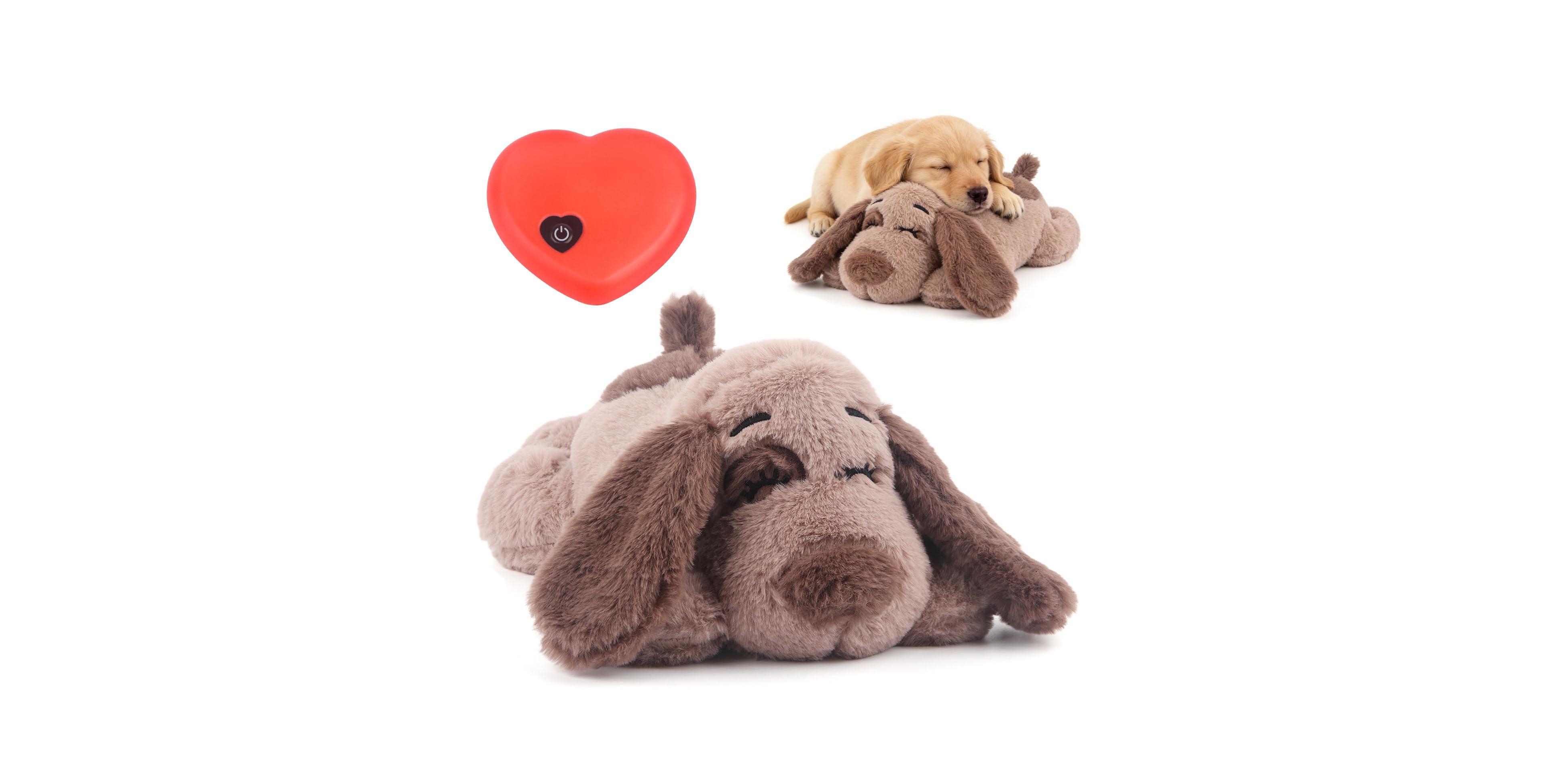 Magicorange Heartbeat Plush Pet Calming Aid Anxiety Relief Toy For Dogs Cats