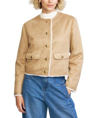 Women's Faux Shearling Cropped Jacket