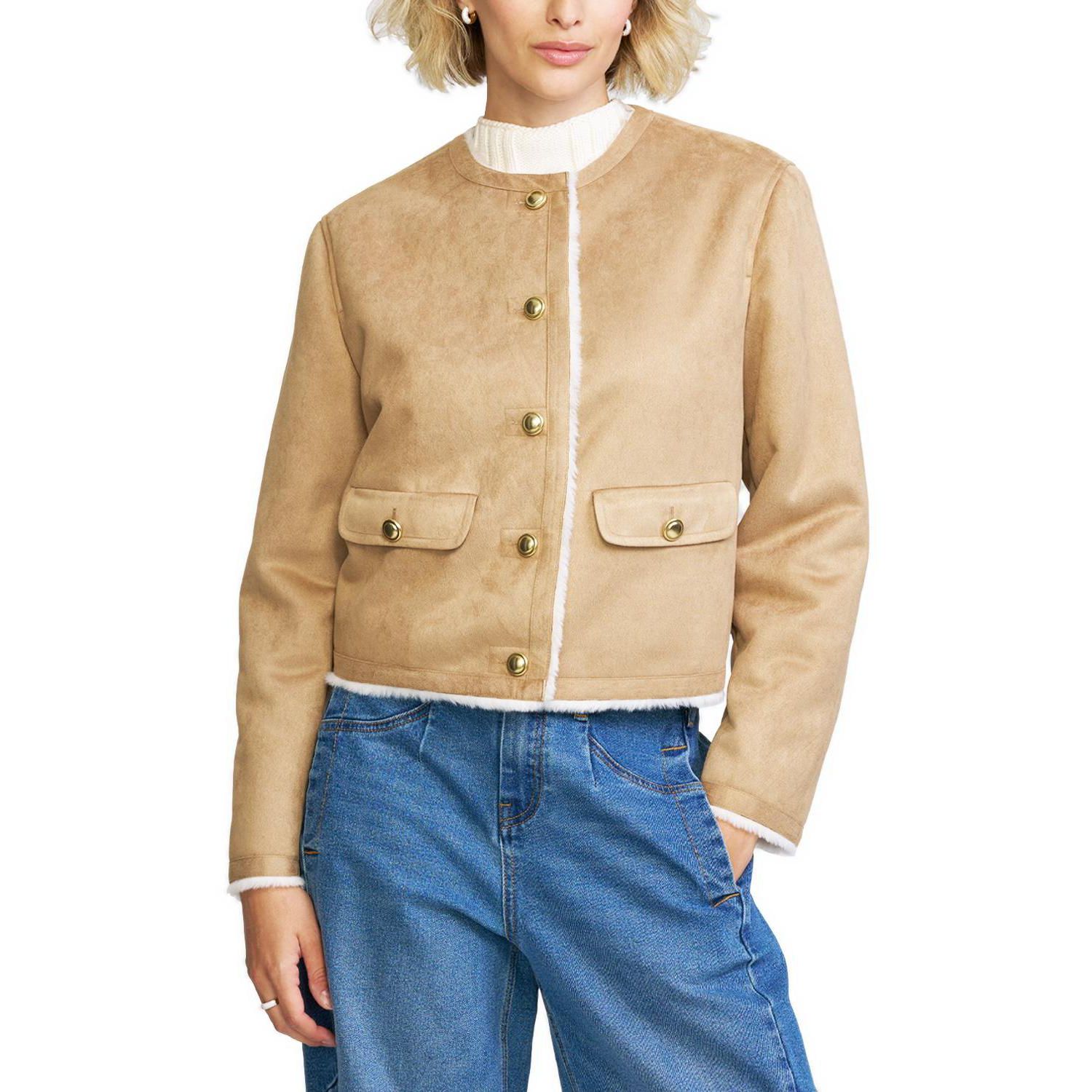Women's Faux Shearling Cropped Jacket