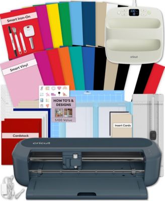 Maker 5 Machine with EasyPress + Vinyl and Iron-On Bundle for Decals and Shirts