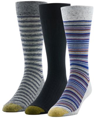 Men's Frankie Stripe Ribbed-Cuff Crew Socks, 3-Pack