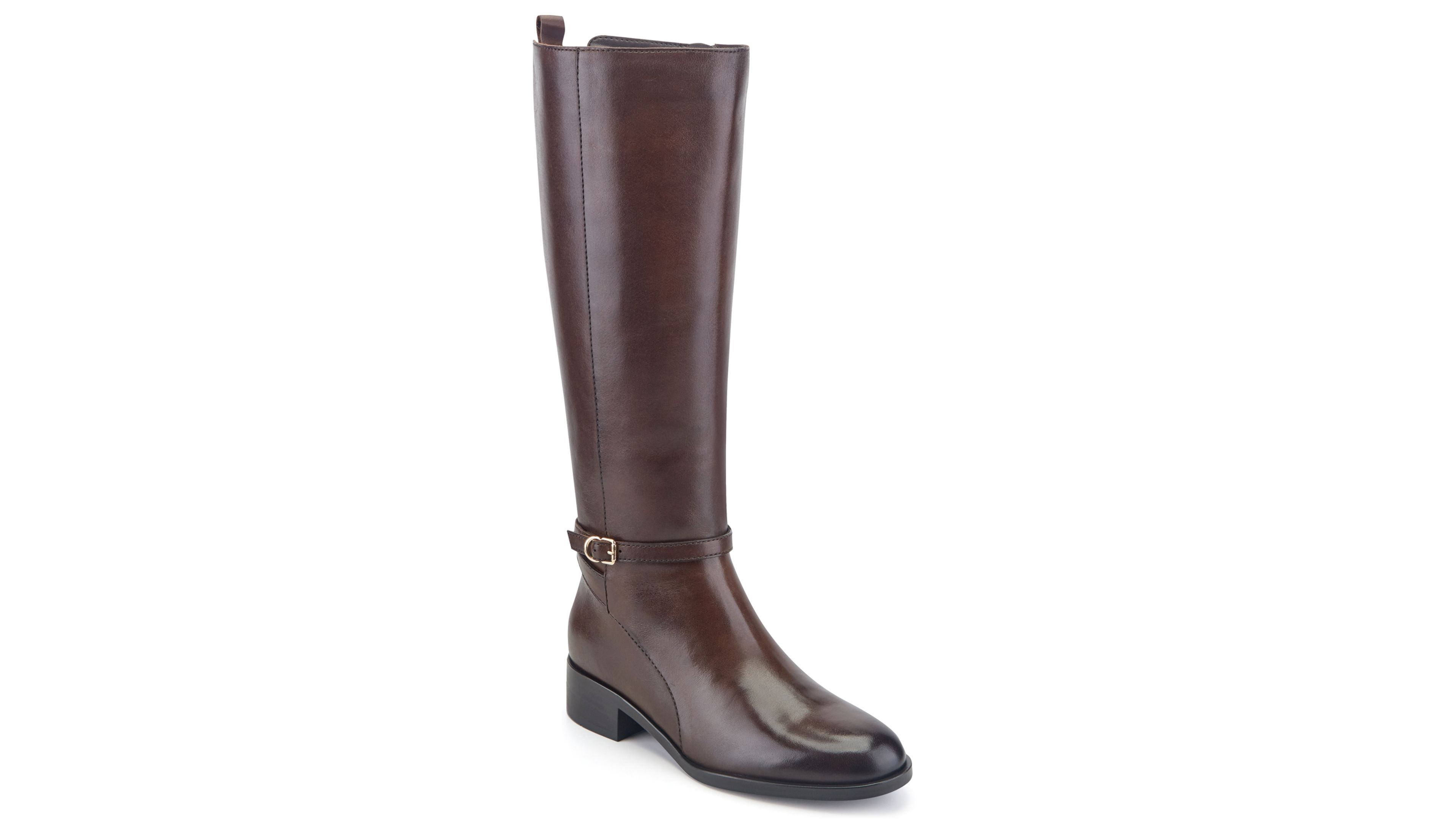 Easy Spirit Womens Bitty Tall Leather Riding Boots Regular Wide Calf