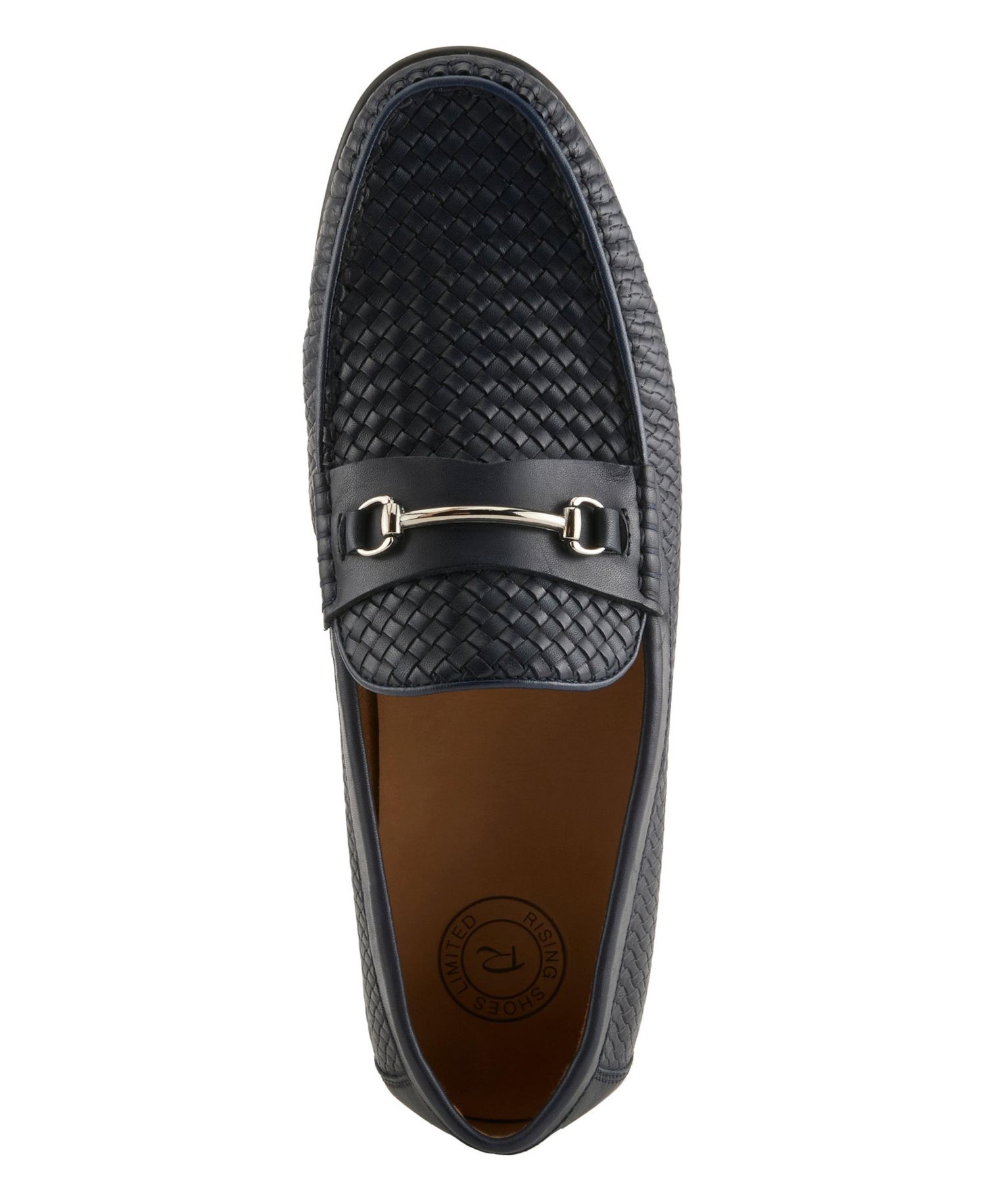 Men's Deckard Woven Leather Round Toe Loafers