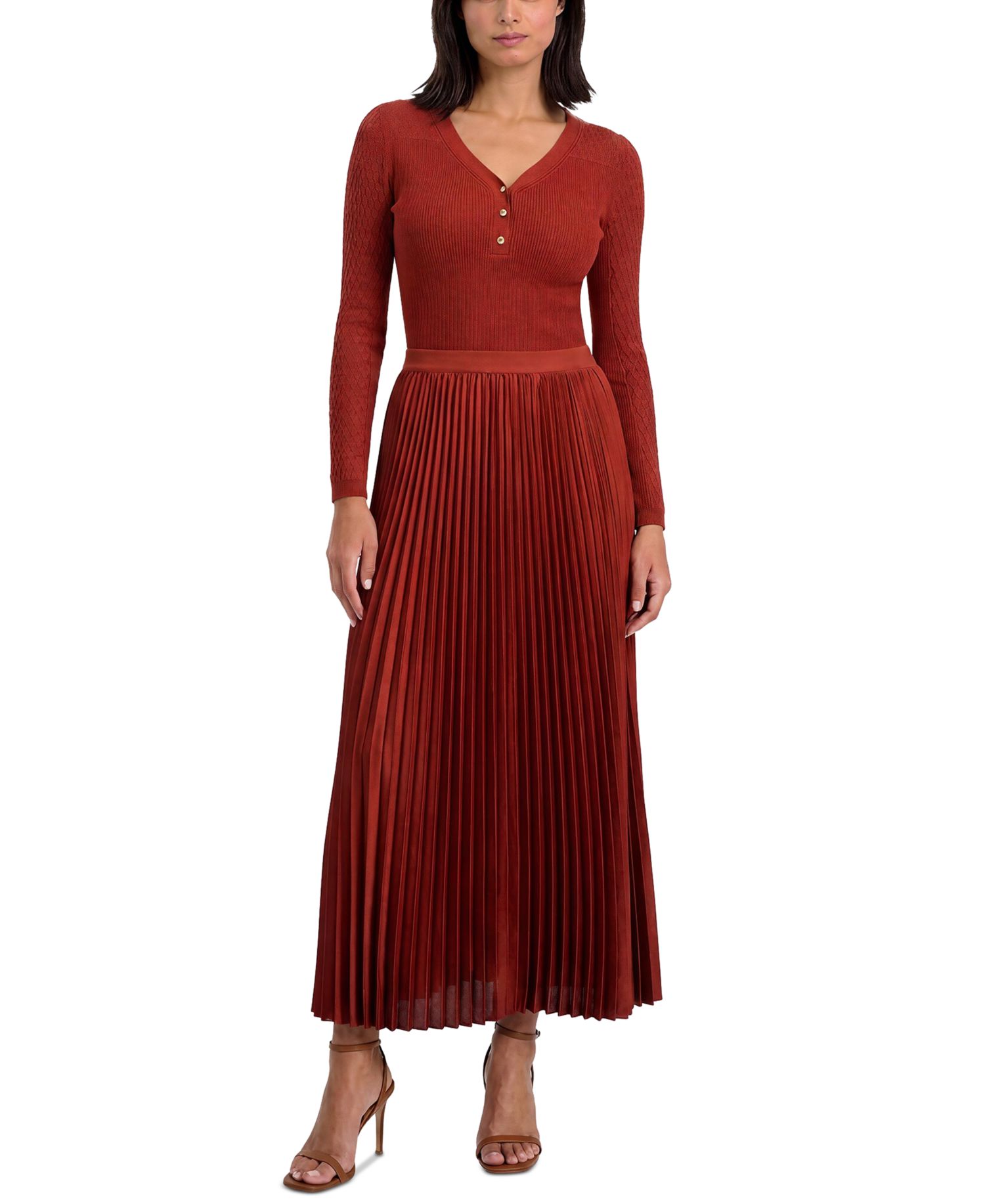 Women's Rowyn High-Waisted Pleated Midi Skirt